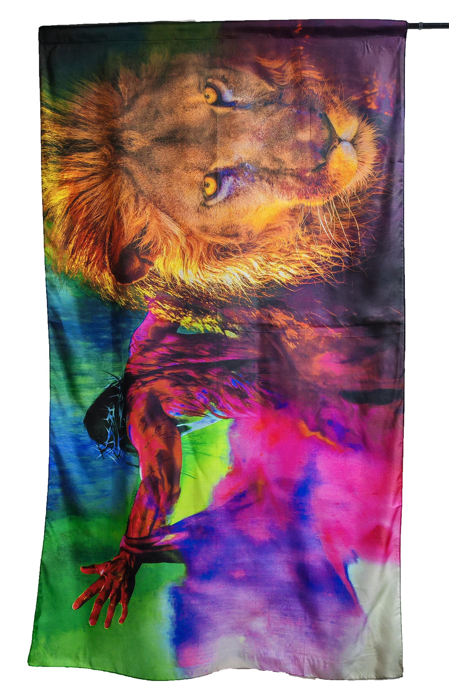 YESHUA-gedruckte Harbotai-Seiden flagge