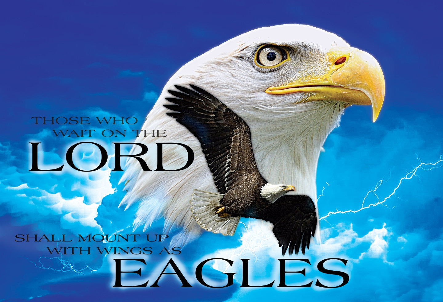 Wait Upon The Lord - Ii Drapeau de soie Harbotai imprimé (ll-size)