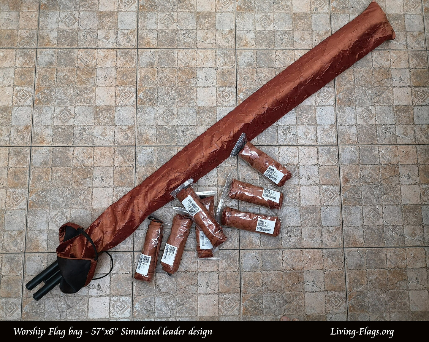 Worship Flag Bag 57"x 6" - Hellbraunes simuliertes Lederdesign