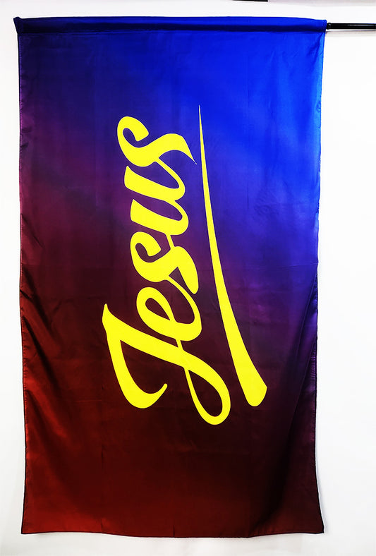 JESUS  - ROYAL BLOOD Printed Worship Flags