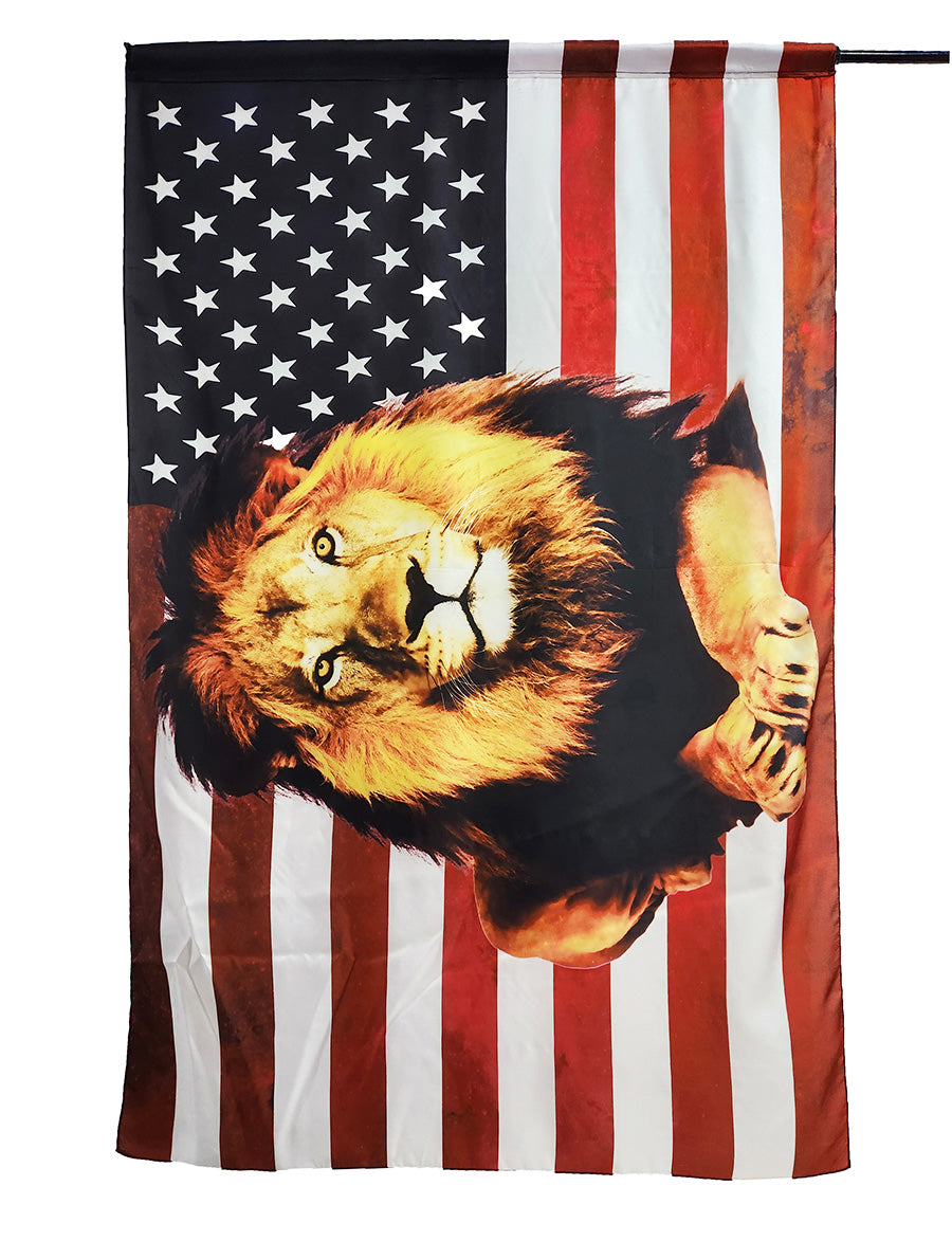 THE KING of America - Silk Printed Silk Flag