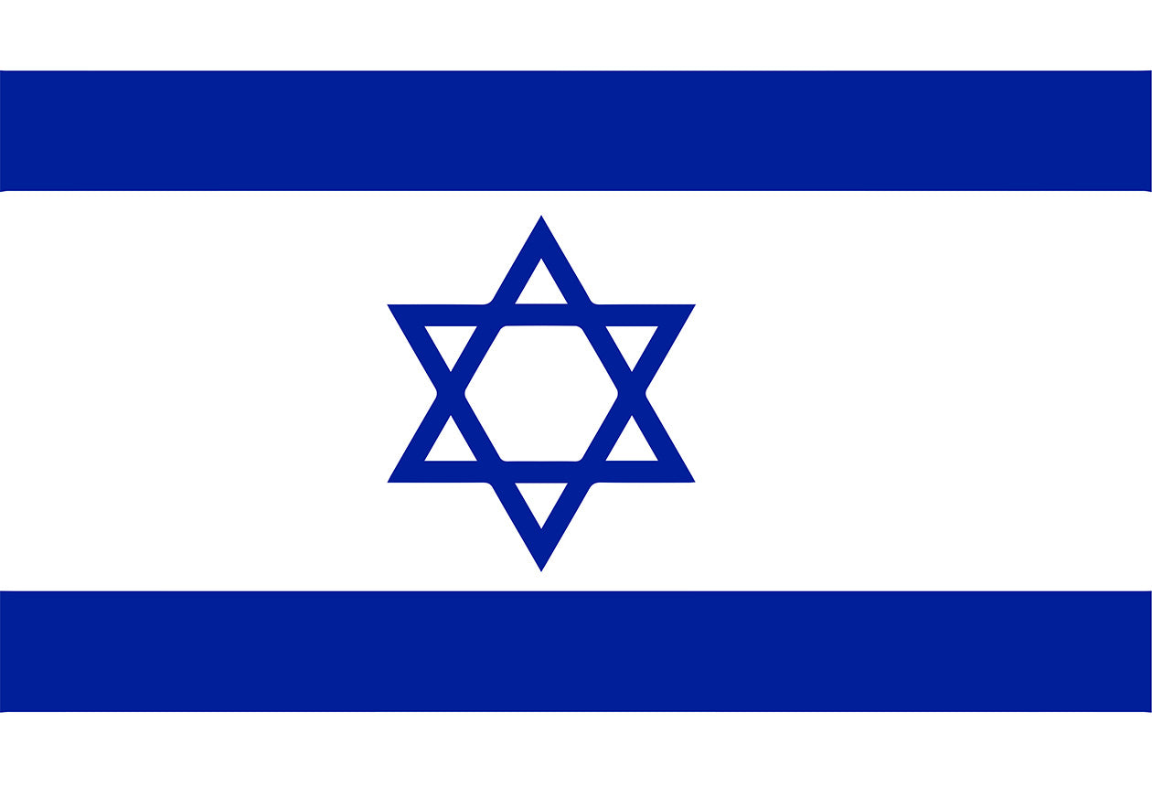 Flag of Isreal - Printed Harbotai Silk Flag