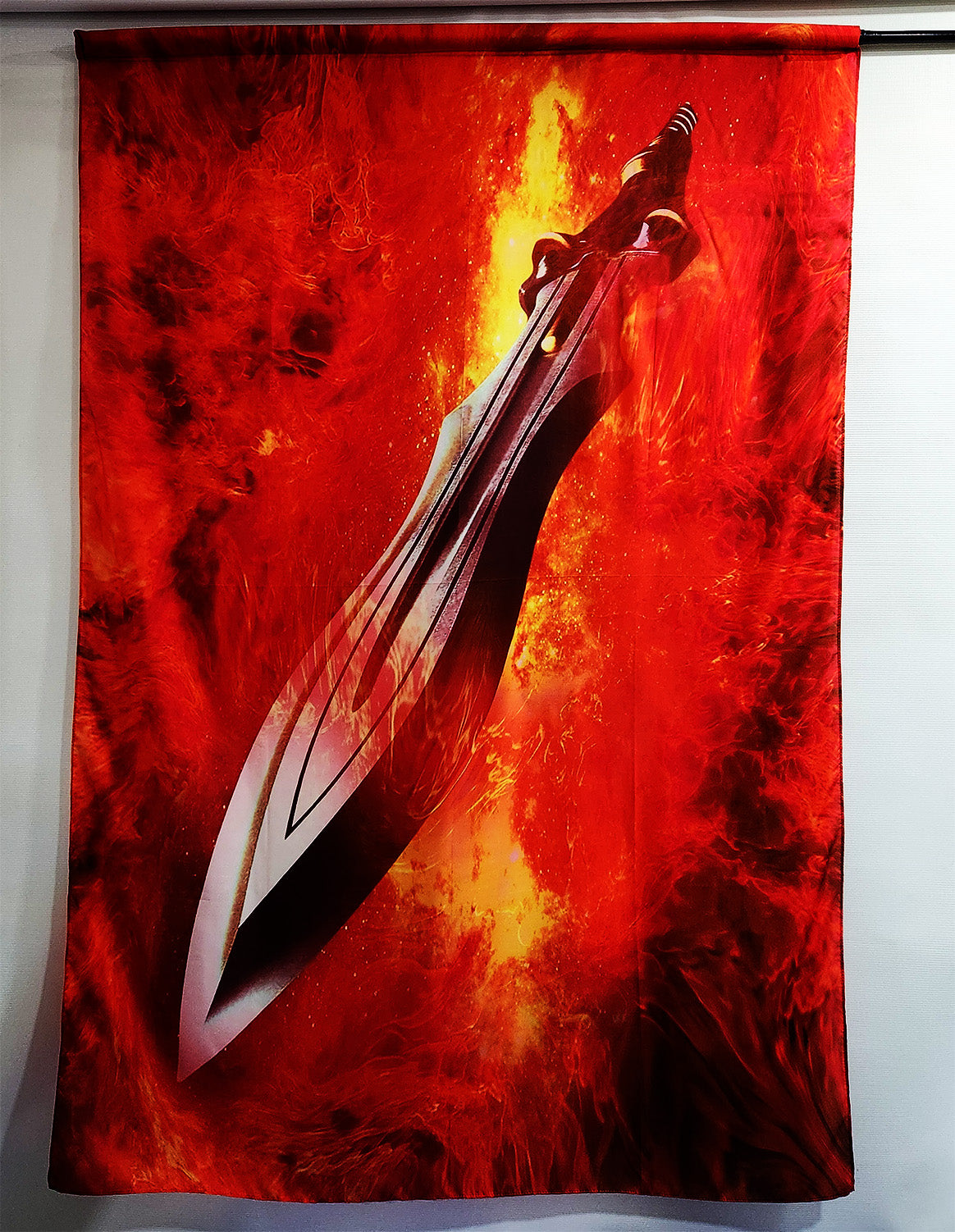 MIGHTY WARRIOR - RED  – Silk Printed Worship Flags