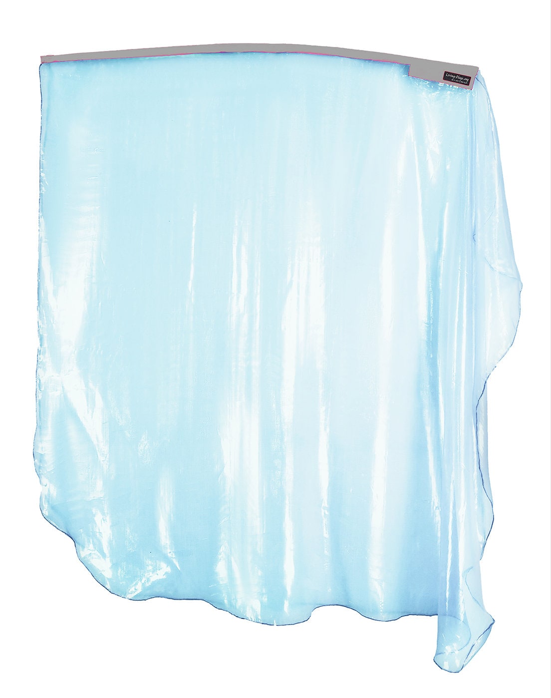 Buy1-Get1-Fee - Florescent  Organza Light Blue Flags (single - 1 Flag ) Wxxl-quill 40" Flexible